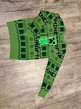Minecraft Green Creeper Knit Sweater